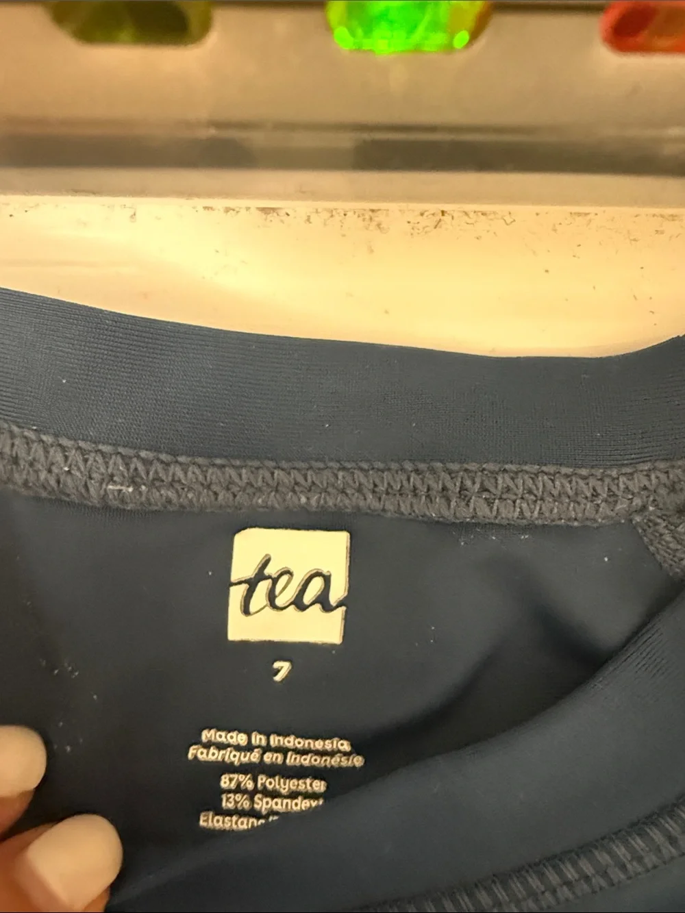 Tea Collection Navy and Yellow Long-Sleeve Kids Rashguard
